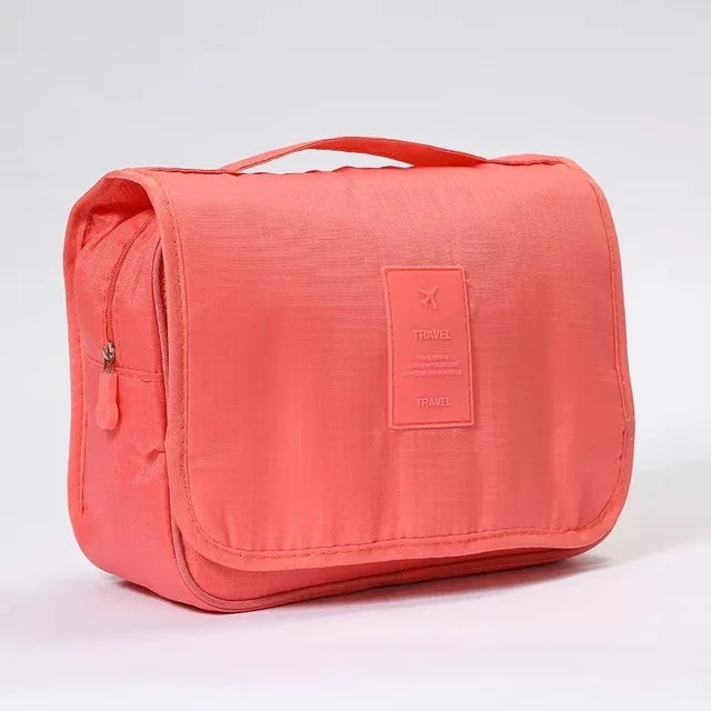 sac toilette voyage crochet suspension poignée rangement cosmétiques salle bain