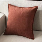 taies d'oreiller velours moderne marron bleu marine beige orange 40x40cm