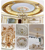 décoratif blanc ornements floraux classique 50cm diamètre 2.8cm épaisseur