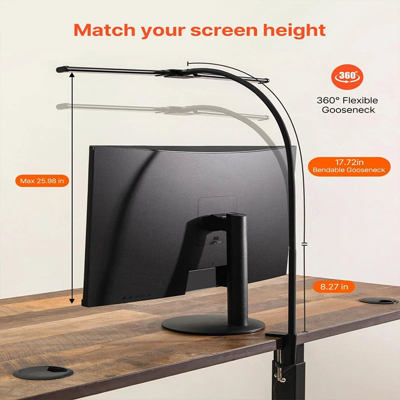 lampe noir moderne gooseneck flexible double tête led 249 2000 lumens