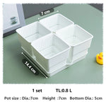 lot pot succulentes plastique blanc moderne trous drainage aération plantes maison