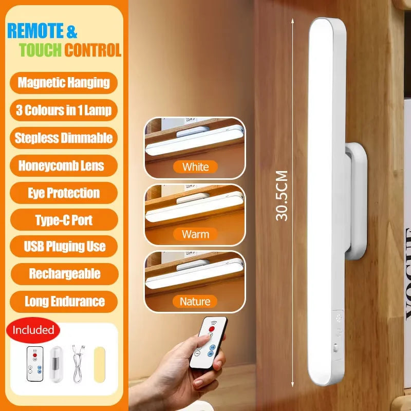 lampe led rechargeable télécommande couleurs aimant blanc moderne opacité usb