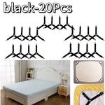 attaches drap lit clips élastiques noir blanc réglables anti tirage ignifuge polyester modernes