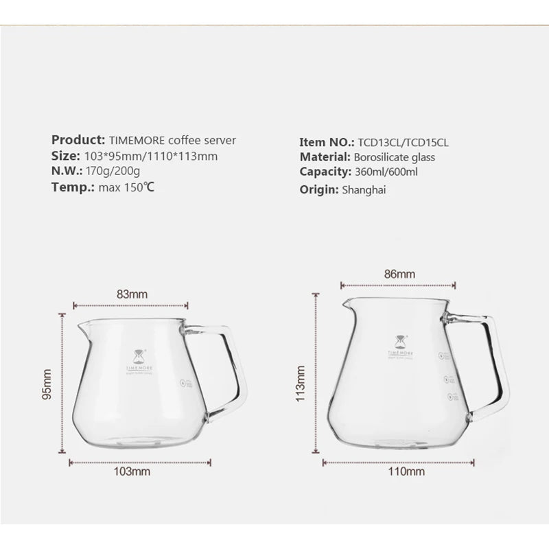 carafe verre transparent moderne 600ml couvercle silicone compact cuisine
