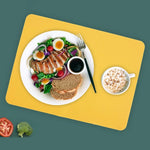 tapis table silicone antidérapant jaune bleu gris moderne 40x30cm quotidien lavable durable