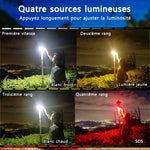 lampe camping led vert olive rechargeable moderne câble usb chargeur portatifextérieur