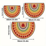 tapis d'entrée moderne coeurs cercles multicolore imperméable résistant antibactéries antidérapant extérieur 40x60cm 50x80cm 60x90cm