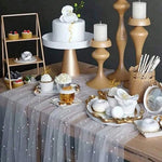 nappe tulle blanche transparente décoration mariage festive élégante largeur 72cm longueur 300cm