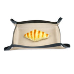 tapis cuisson silicone antiadhésive respectueux environnement beige marron texture tissée clips métalliques moderne cuisine