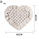 coasters tissu spirale tissée franges bohême artisanal couleur beige domestique utilisation protection table