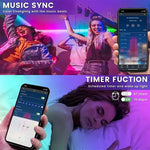 ruban led rgb multicolore moderne synchronisation musicale télécommande app bluetooth adaptable