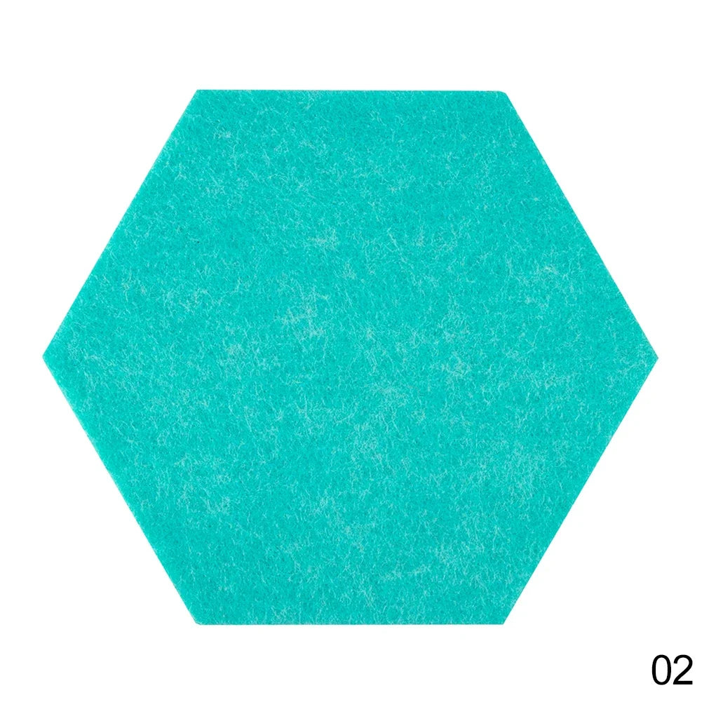 panneaux hexagonnels feutre adhésifs modernes couleurs variées décoration murale minimaliste DIY nhà cửa