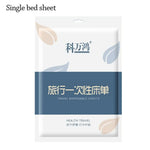 draps jetables ensemble housse couette taie oreiller blanc bleu hygiène voyage minimaliste lits blancs