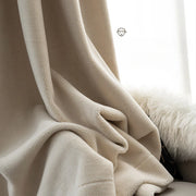 rideau isolant thermique velours texturé beige clair blanc marron foncé moderne cosy 250x250cm 300x250cm