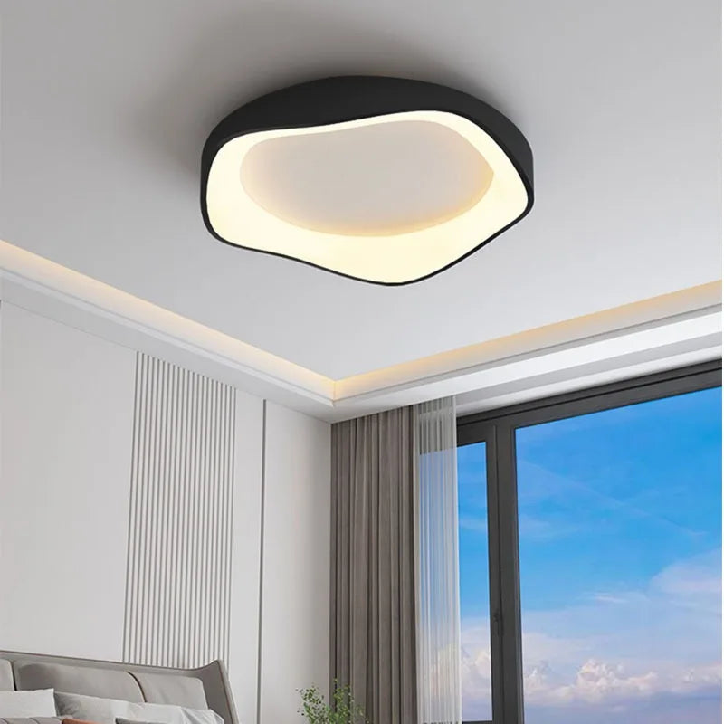 plafonnier led moderne minimaliste acrylique blanc chambre salon entrée lumière