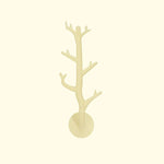porte bijoux mural blanc moderne adhésif 12 crochets rangement plat lisse