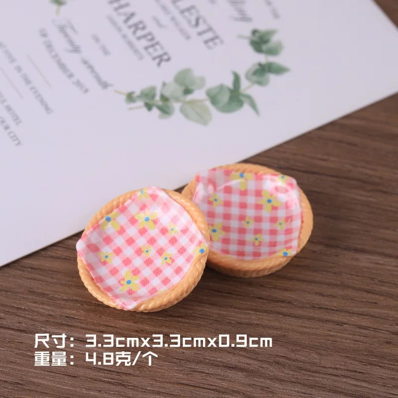 assiettes tartelettes resine decoratives carreaux fleurs orange rose vert bleu rustique