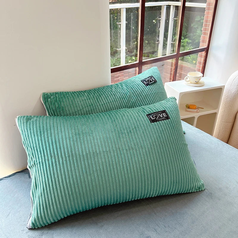 taies d'oreiller géométriques polyester 48x74cm bleu clair moderne adhésif chambre coucher