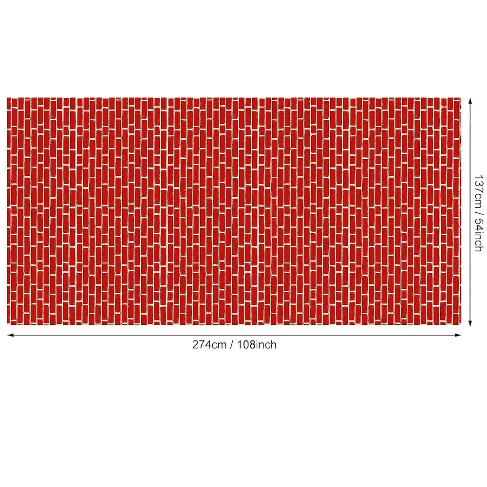 nappe rouge brique motif moderne anniversaire mariage baptême noël fête enfants