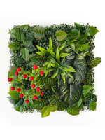 décoration intérieure mur végétal artificiel feuilles fleurs moderne naturel extérieur accroché vert blanc rouge