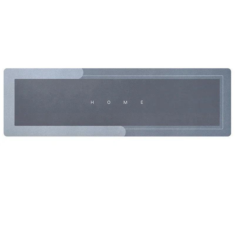 tapis sol gris moderne motif antidérapant imperméable cuisine salle bain maison