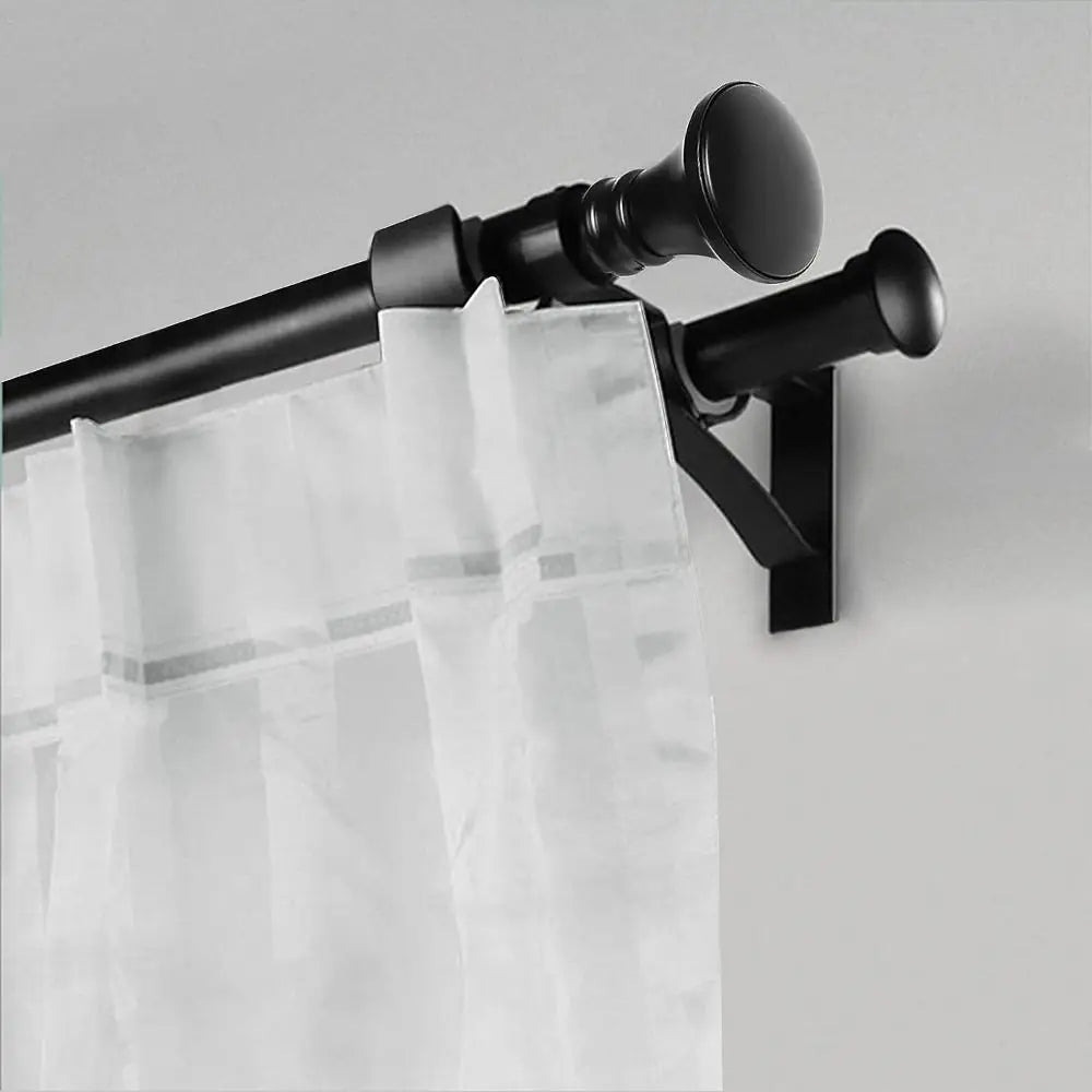 grille rideau moderne noir métal clips transparentes 355x729mm 1pouce trous fixations