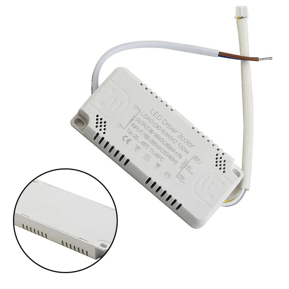 transformateur led blanc moderne câbles jaune bleu marron plat lisse