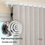 rideau support moderne blanc rondelles noires invisible guide double simple aluminium alloy