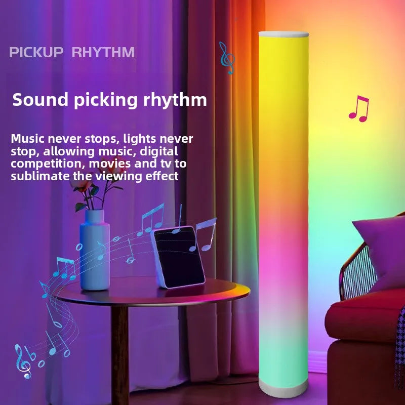 lampe cylindrique multicolore gradient moderne led télécommande sans ombre portable