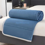 couverture polyestère moderne rose vert bleu motif géométrique opacité 200x230cm fixation