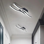 plafonnier moderne led noir blanc abstrait minimaliste éclairage quotidien