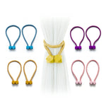 attaches rideaux décoratives modernes couleurs vives tressure cordée forme cube prismatique fixations nodales