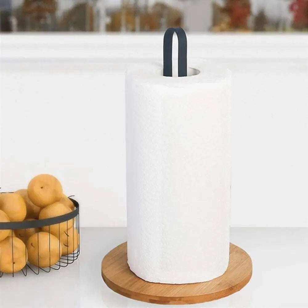 porte rouleau papier minimaliste moderne bois clair noir blancrollable réutilisable multiple utilisations comptoir