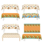 nappe table festive motif animaux couleurs vives bébé enfant deco occasionnelleecerueuils ballons gâteaux