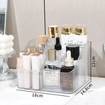 boîte rangement cosmétique transparente rayures verticales moderne minimaliste grilles petites grilles grandes