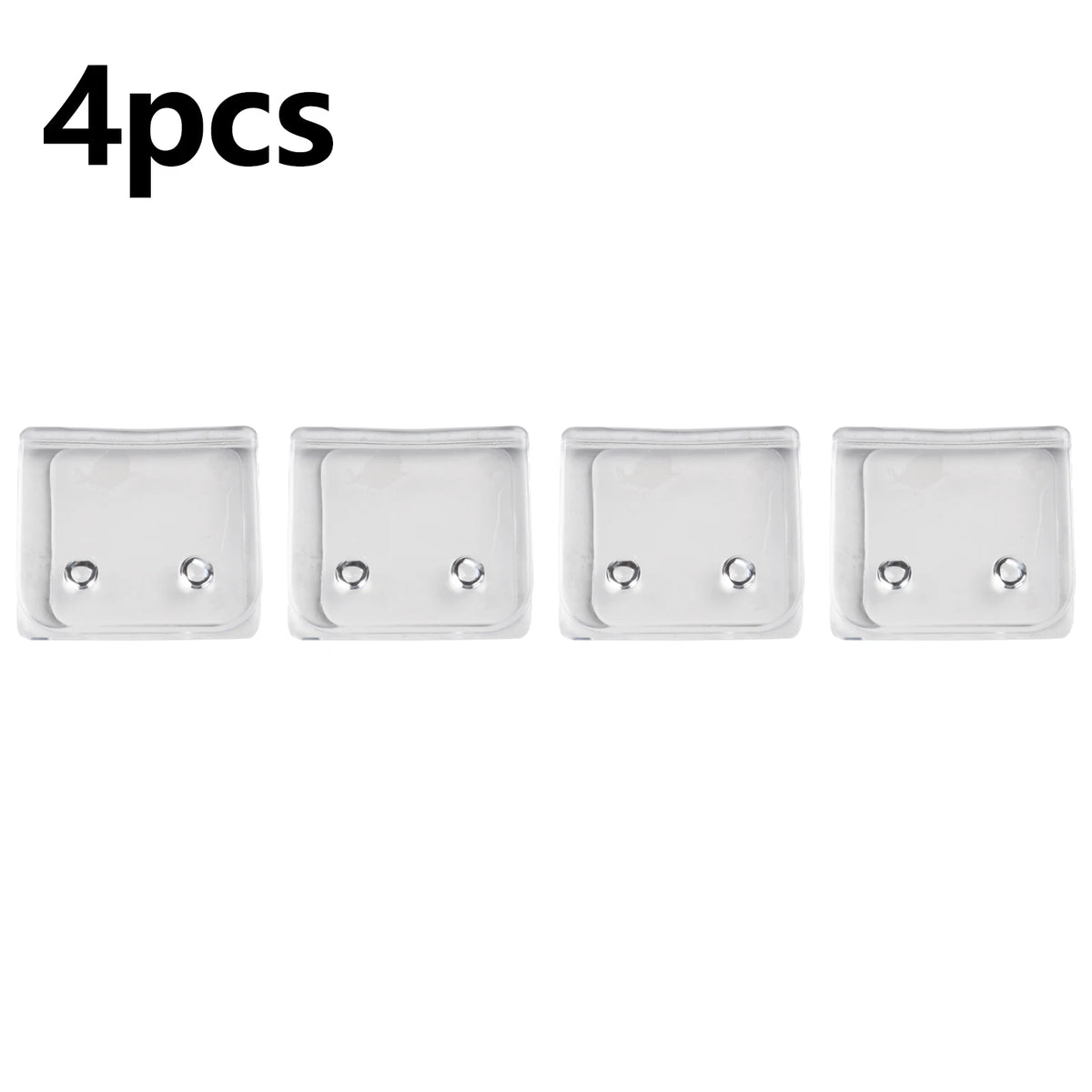 rideau douche clips transparents adhésifs moderne 4pcs abs matériaux
