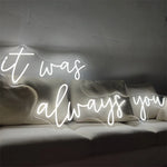 néon lumineux blanc it was always you moderne élégant intérieur extérieur dimmable 80cm 36.2cm