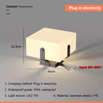 lampe solaire extérieure ip55 led contemporaine minimaliste blanc doré noir