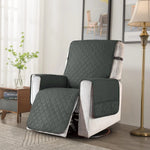 couvre siège fauteuil inclinable polyestère quilted gris moderne sécurité poche rangement machine