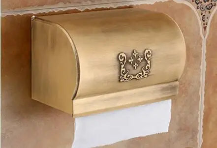 porte serviettes mural bronze floral classique vis fixations bain hygiène produits cosmétiques flacons