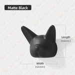 porte sacs tête chien vert beige orange noir résine brillante moderne
