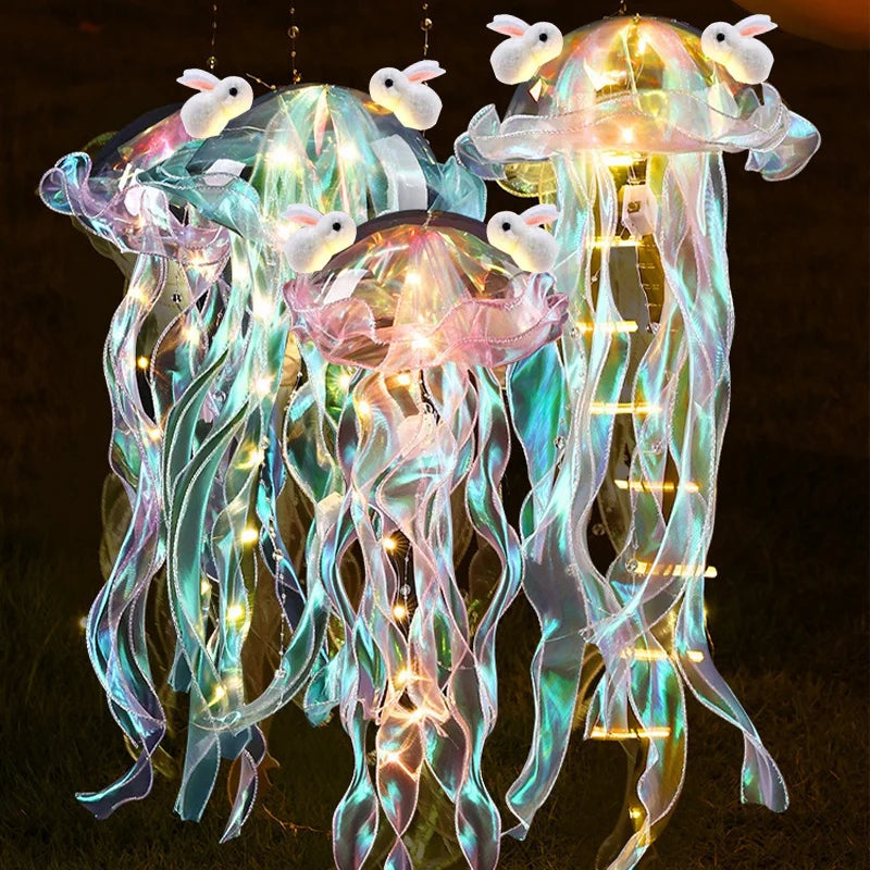 méduses lumineuses multicolores transparentes modernes guirlande lumineuse décoration chambre événement festive