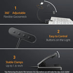 lampe lecture rechargeable usb flexible clip book lights nuit led portable