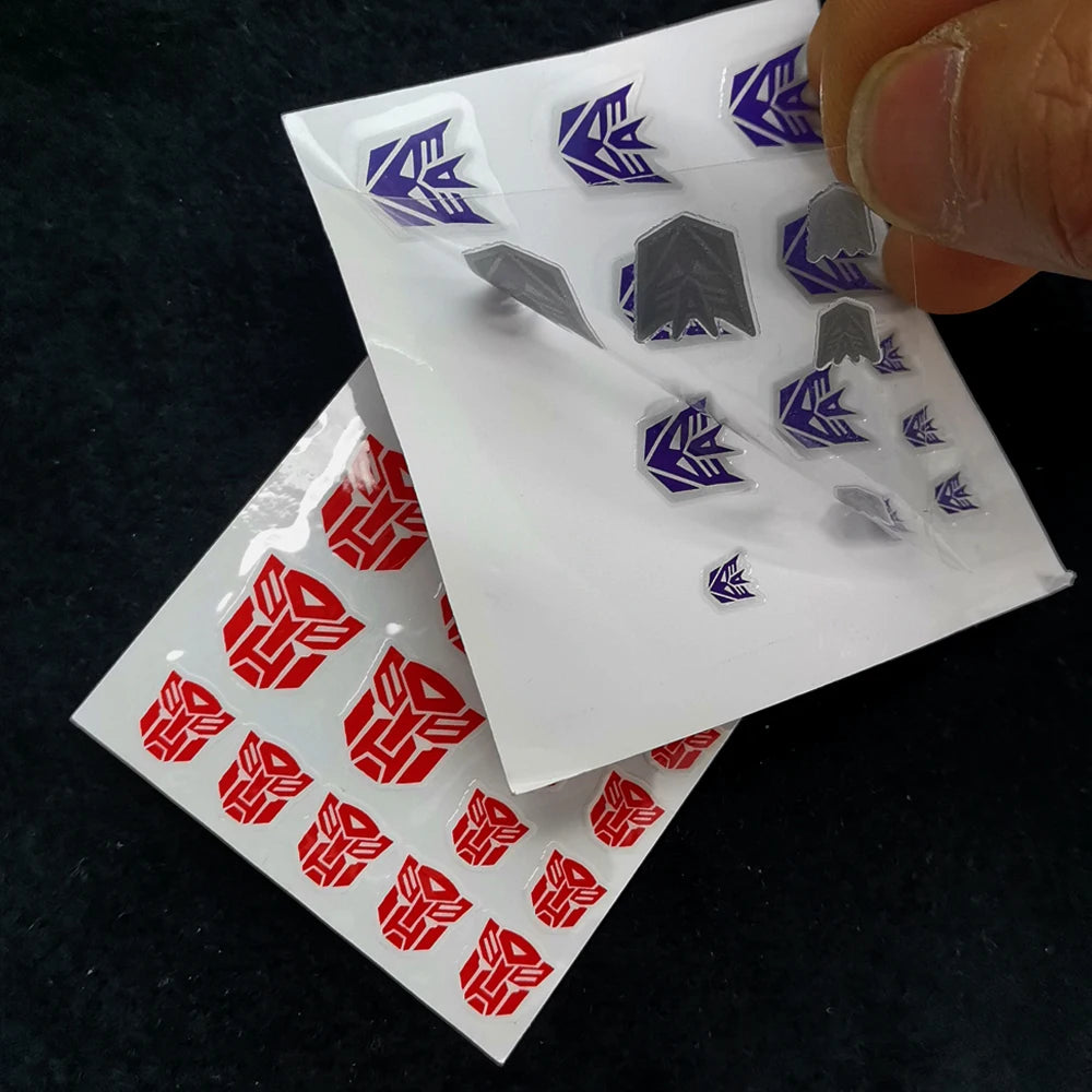autocollant logo transformers stickers adhésifs décoratifs figurines jouets animation motifs divers personnalisés modernes