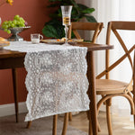 nappe dentelle florale transparente rustique thème noel halloween mariage anniversaire vintage blanc creme motifs