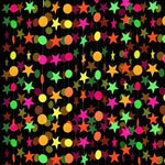 décoration fête étoiles rondes géométriques papier néon couleur bannières happy birthday anniversaire mariage fluorescent
