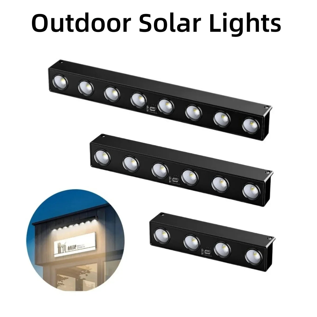 lampes solaires extérieures led modernes adhésives jardin balcon contemporaines minimalistes