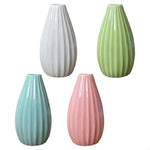 vases céramique plissés blanc vert bleu rose minimaliste décoration maison salon