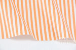 tissu coton biodegradable sergé rayures fruitées orange rose bleu jaune noir moderne bricolage couture