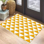 tapis sol antidérapant polyester résistant modernes couleurs vert violet orange gris blanc motifs géométriques